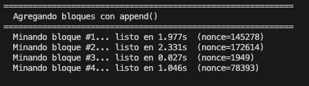 Bloques añadidos con append